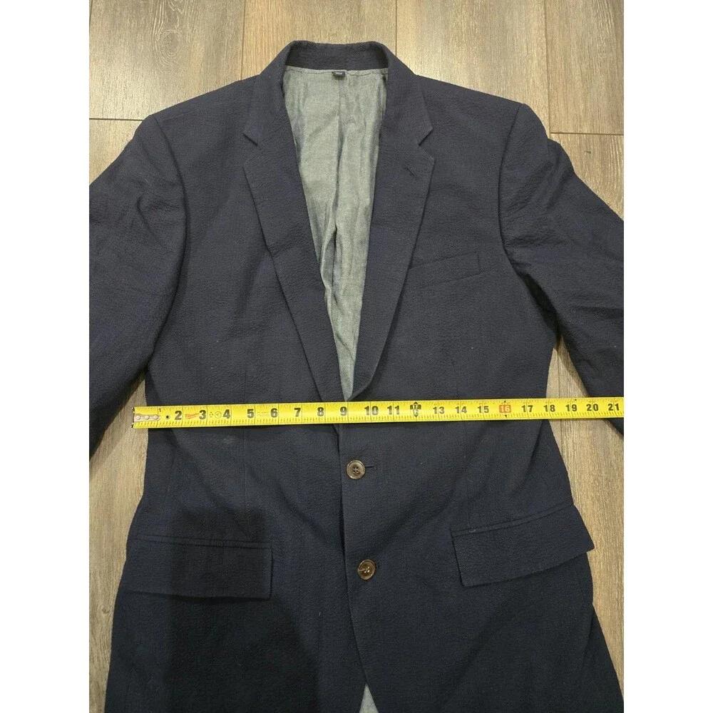 J.Crew Thompson Blazer Mens 40R Navy Textured Sport Coat 2 Button Preppy